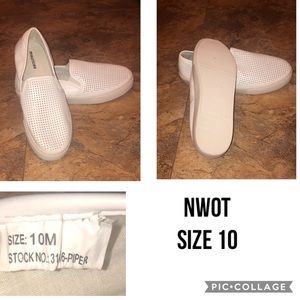 White slipon shoes nwot